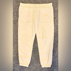 GAP Women's Off-White Linen Joggers